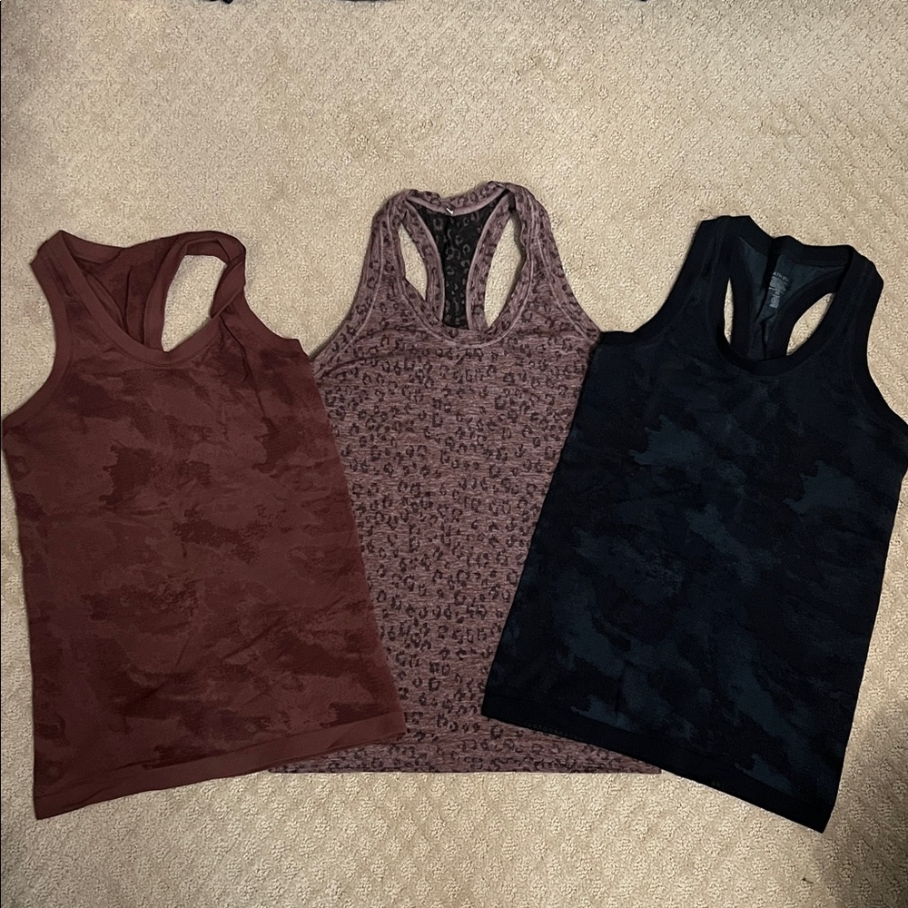 Set of Three Racerback Tank Tops - ATHLETA XS